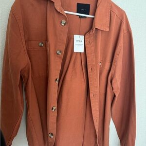 Cotton On Terracotta Button-Up Shirt
